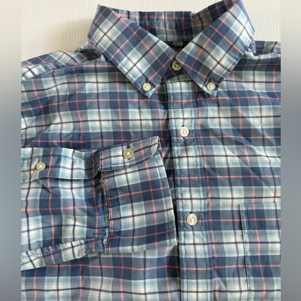 Vineyard Vines OTG On The Go Mens Brrr Button Down Shirt Medium Blue Performance